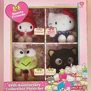 NIB SANRIO 50TH ANNIVERSARY COLLECTIBLE PLUSH SET HELLO KITTY & FRIENDS
